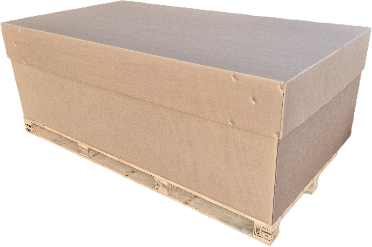 Large palletised corrugated enclosure